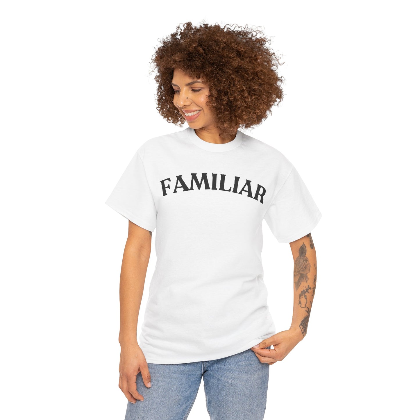 Familiar Unisex Heavy Cotton Tee | Casual Style.