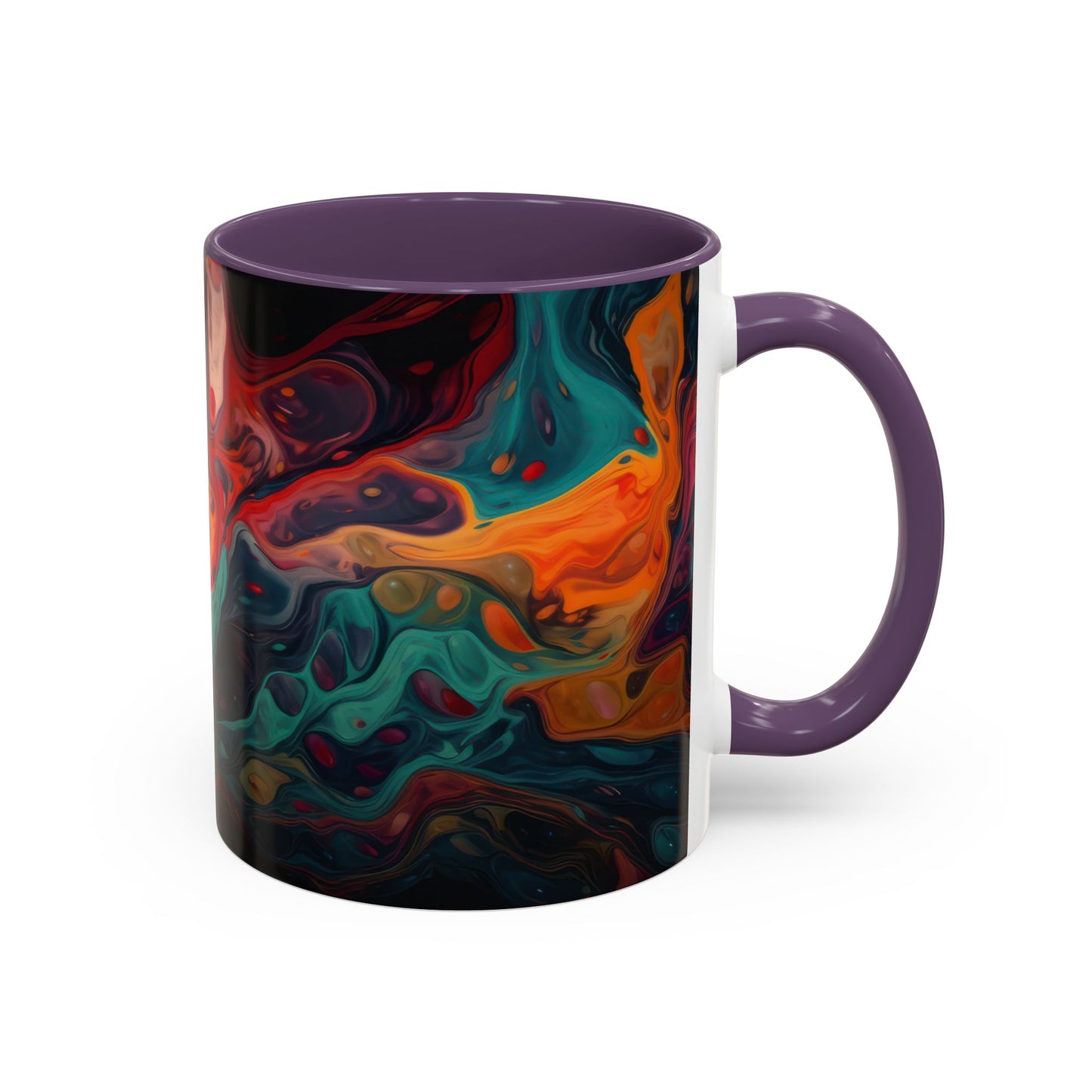 Colorful Abstract Accent Coffee Mug - Unique Art Mug.