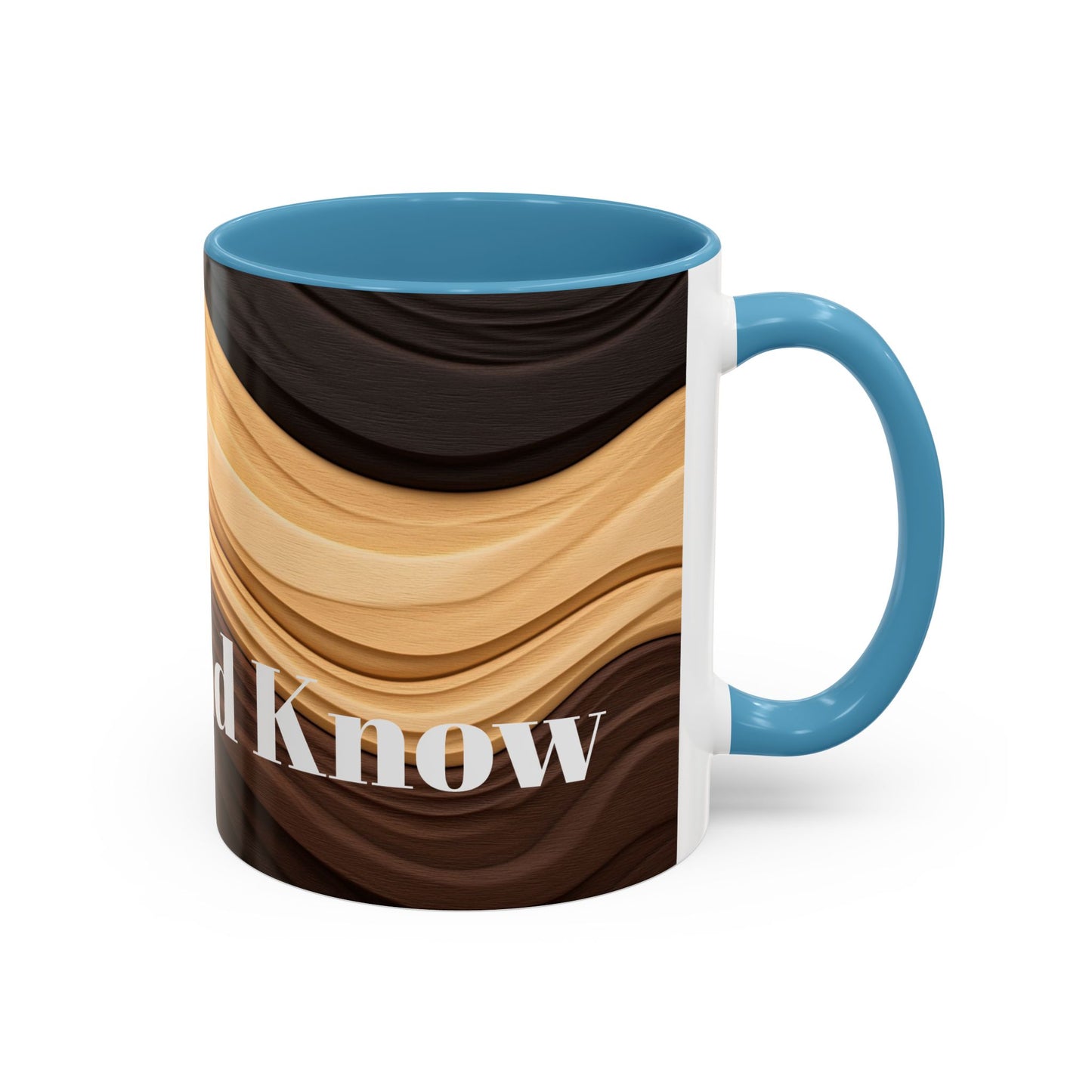 Accent Coffee Mug with Wavy Design.