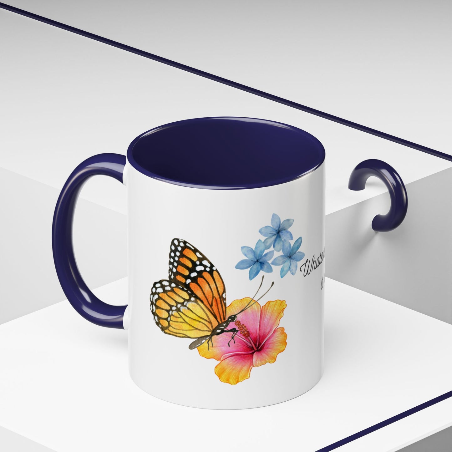 Butterfly Design Accent Mug