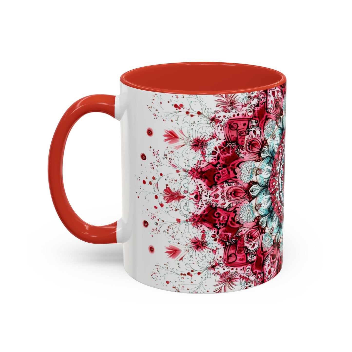Bohemian Mandala Accent Coffee Mug  Artistic Gift for Coffee Lovers.