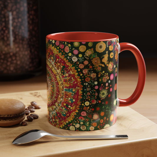 Vibrant Mandala Accent Coffee Mug