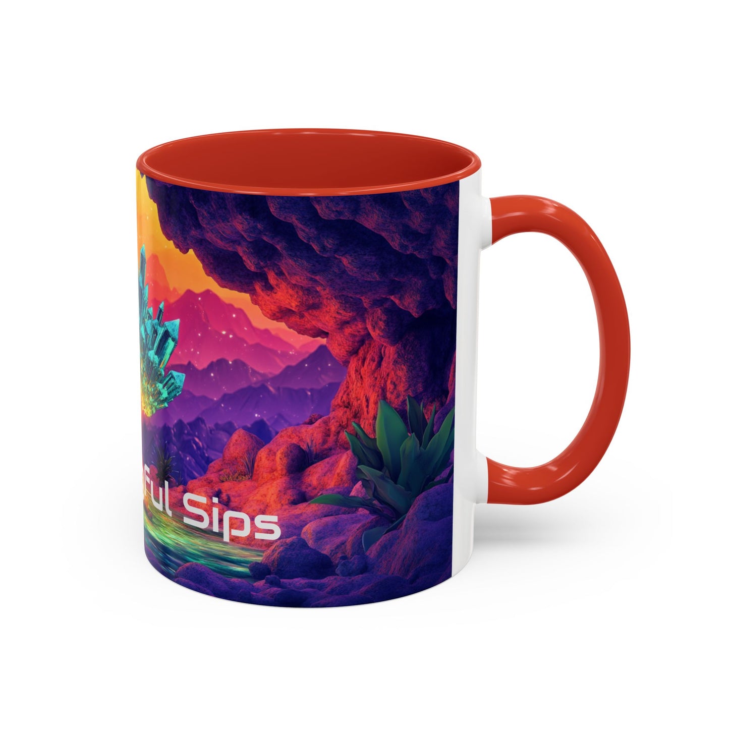 Vibrant Accent Coffee Mug with Inspirational Design, Ideal for Gift Giving, Home Decor, Office Drinkware, Art Lovers, Meaningful Sips