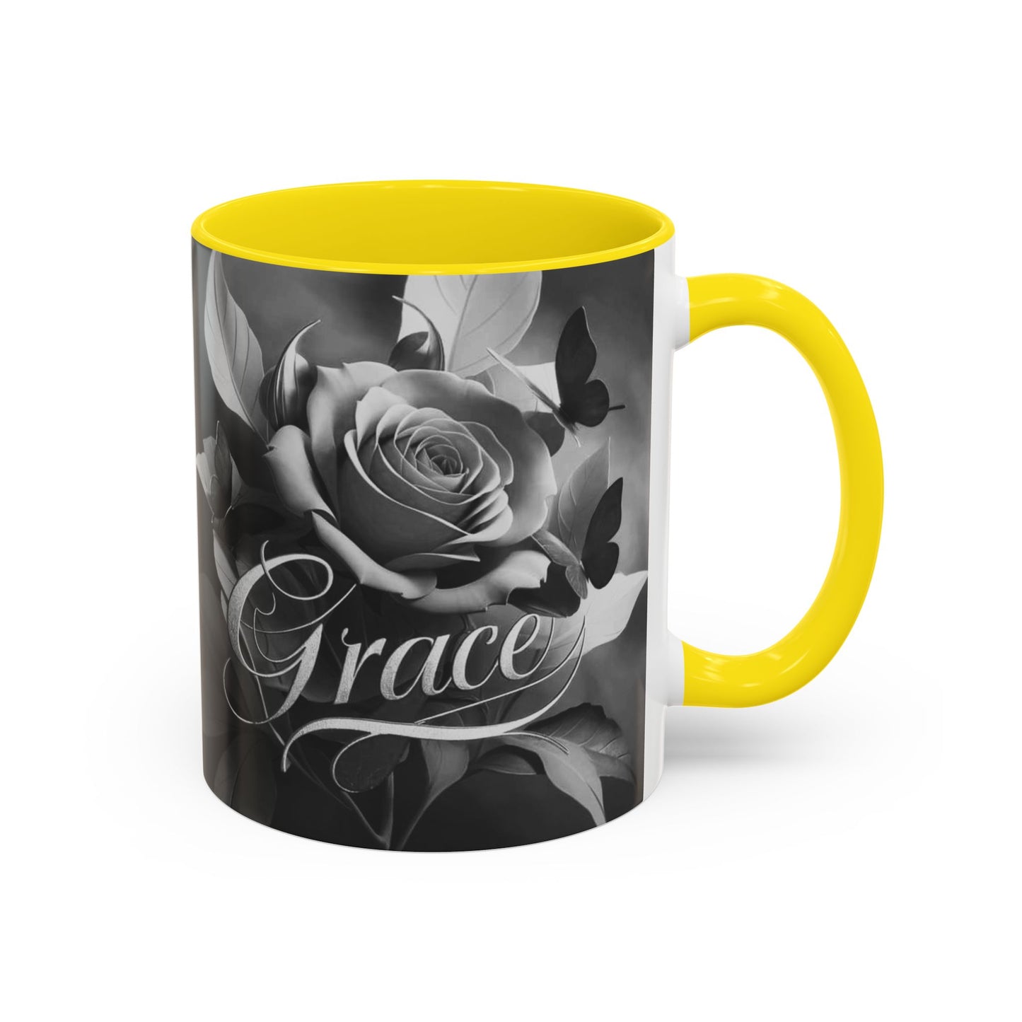 Floral Inspirational Coffee Mug, His Grace His Mercy.