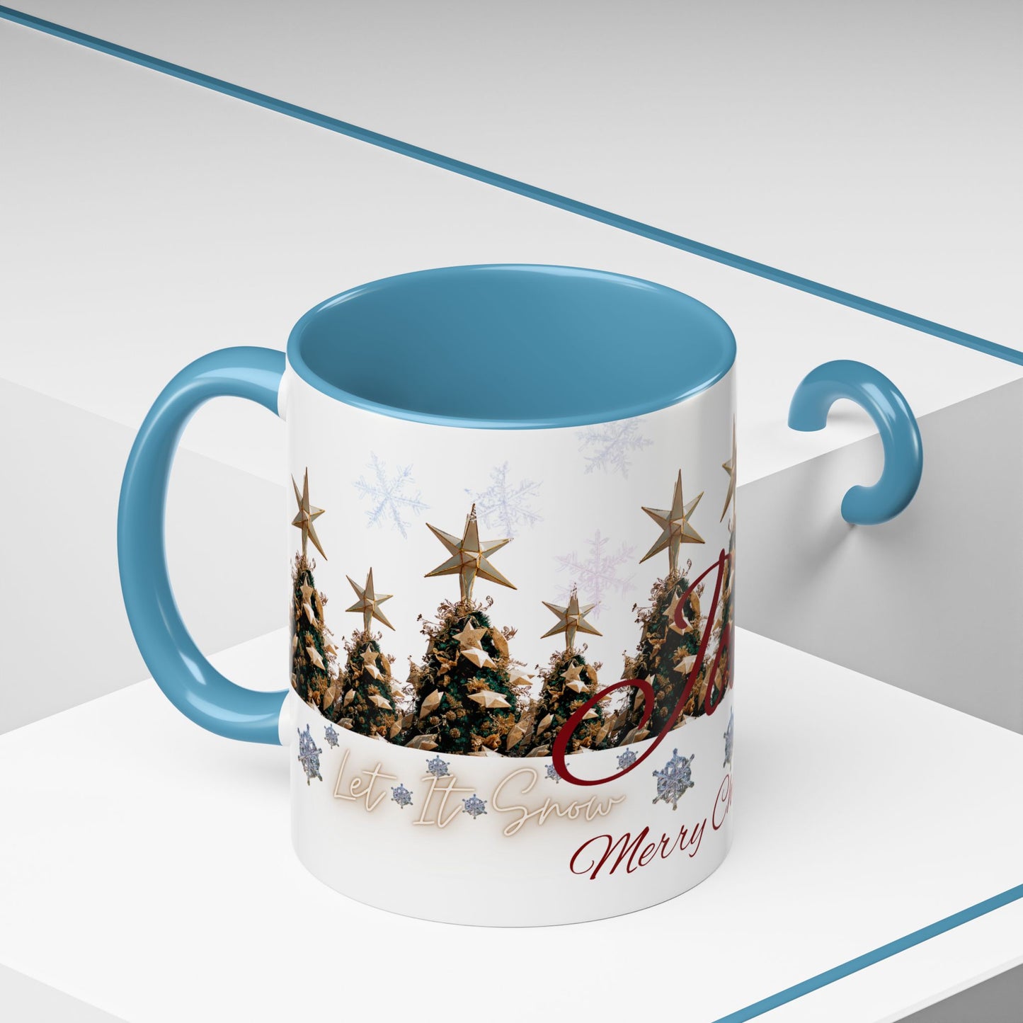 Christmas Trees Accent Coffee Mug – 'Merry Christmas'