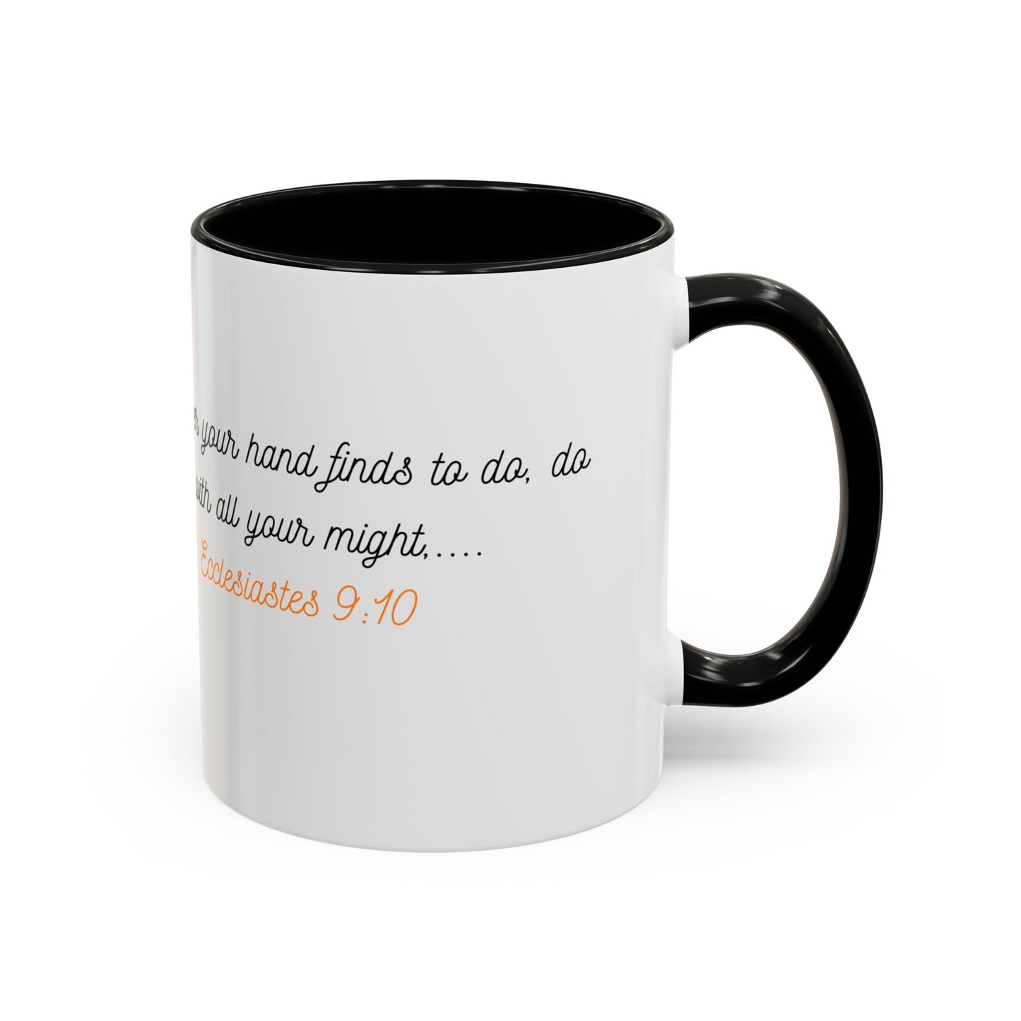 Inspirational Accent Mug - Butterfly Design, with Motivational words.