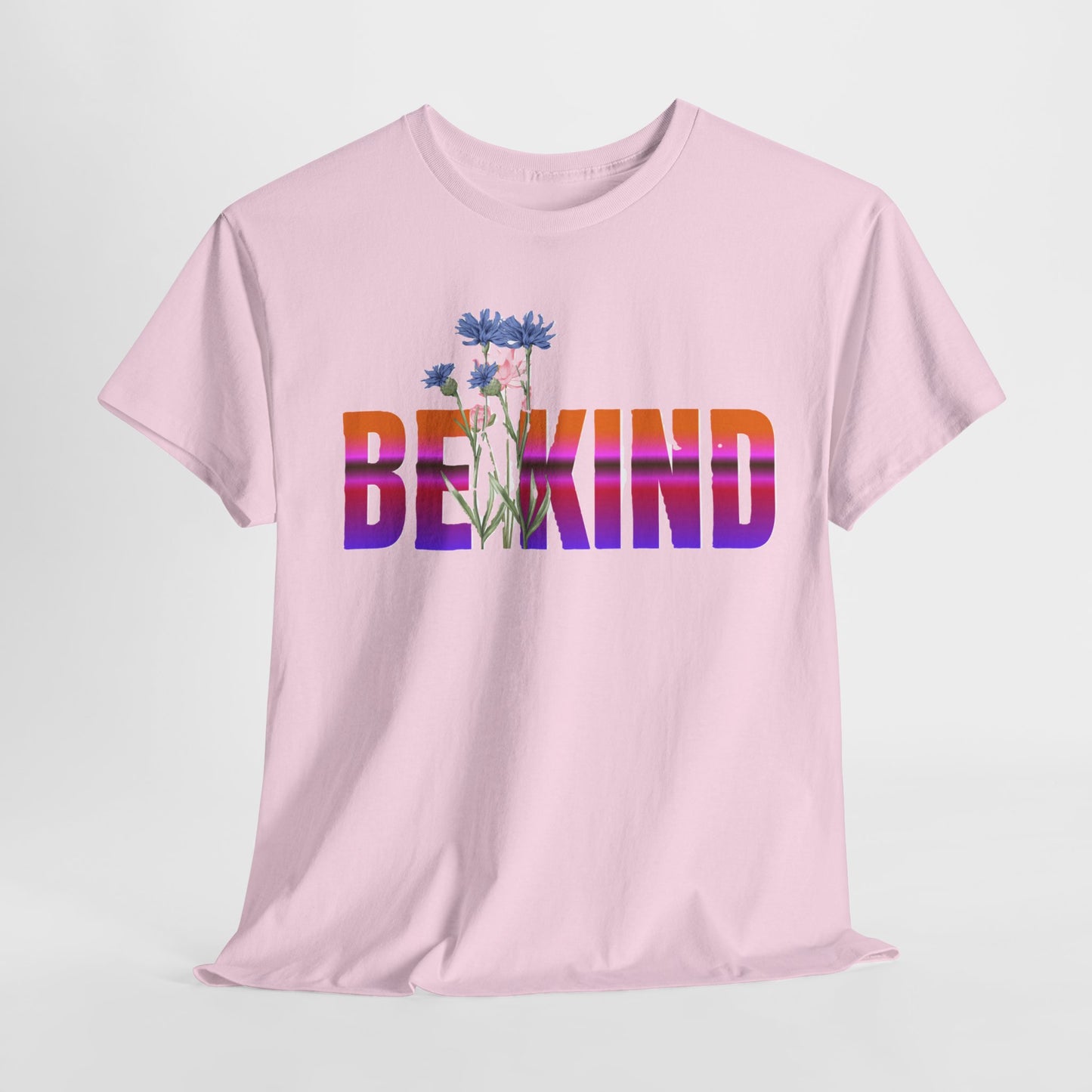 Unisex Heavy Cotton Tee - Be Kind Graphic Tee, Inspirational Shirt, Positive Quote T-Shirt, Everyday Wear, Gifts for Friends, LGBTQ+ Apparel