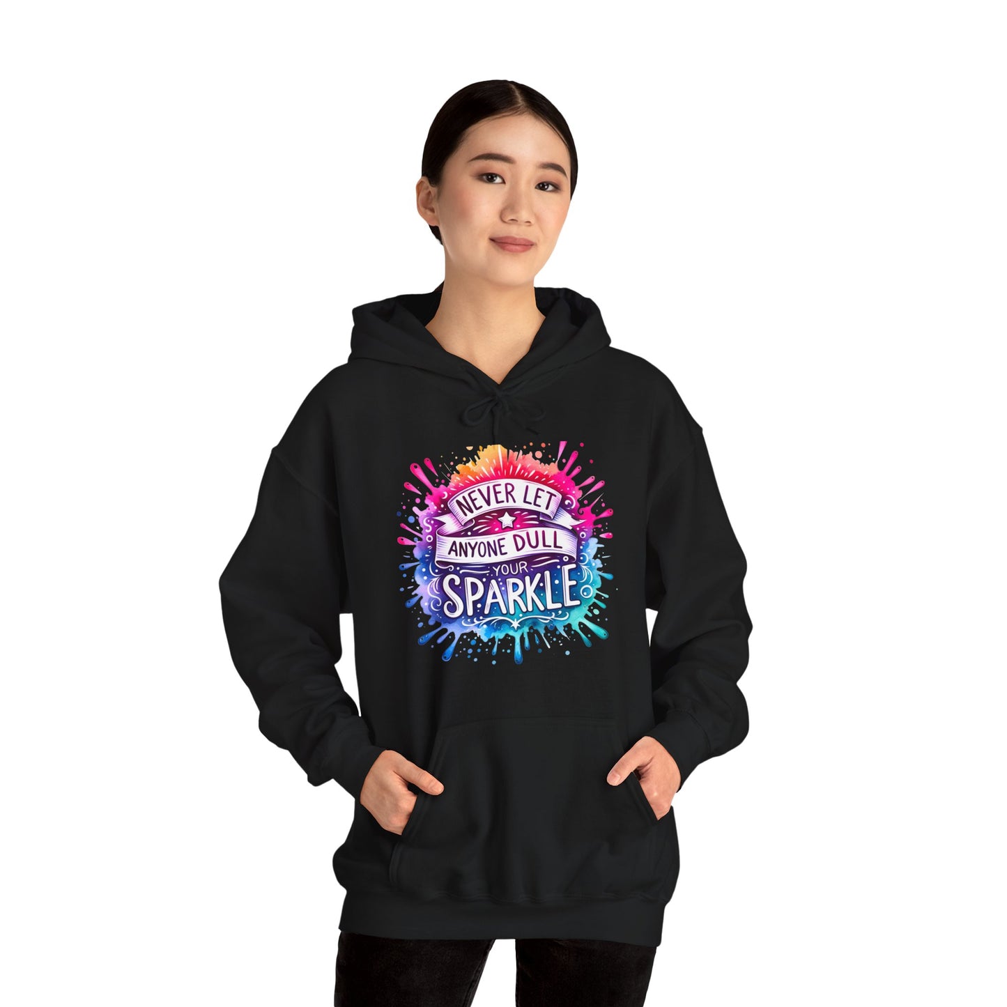 Positive Vibes Colorful Inspirational Hoodie.