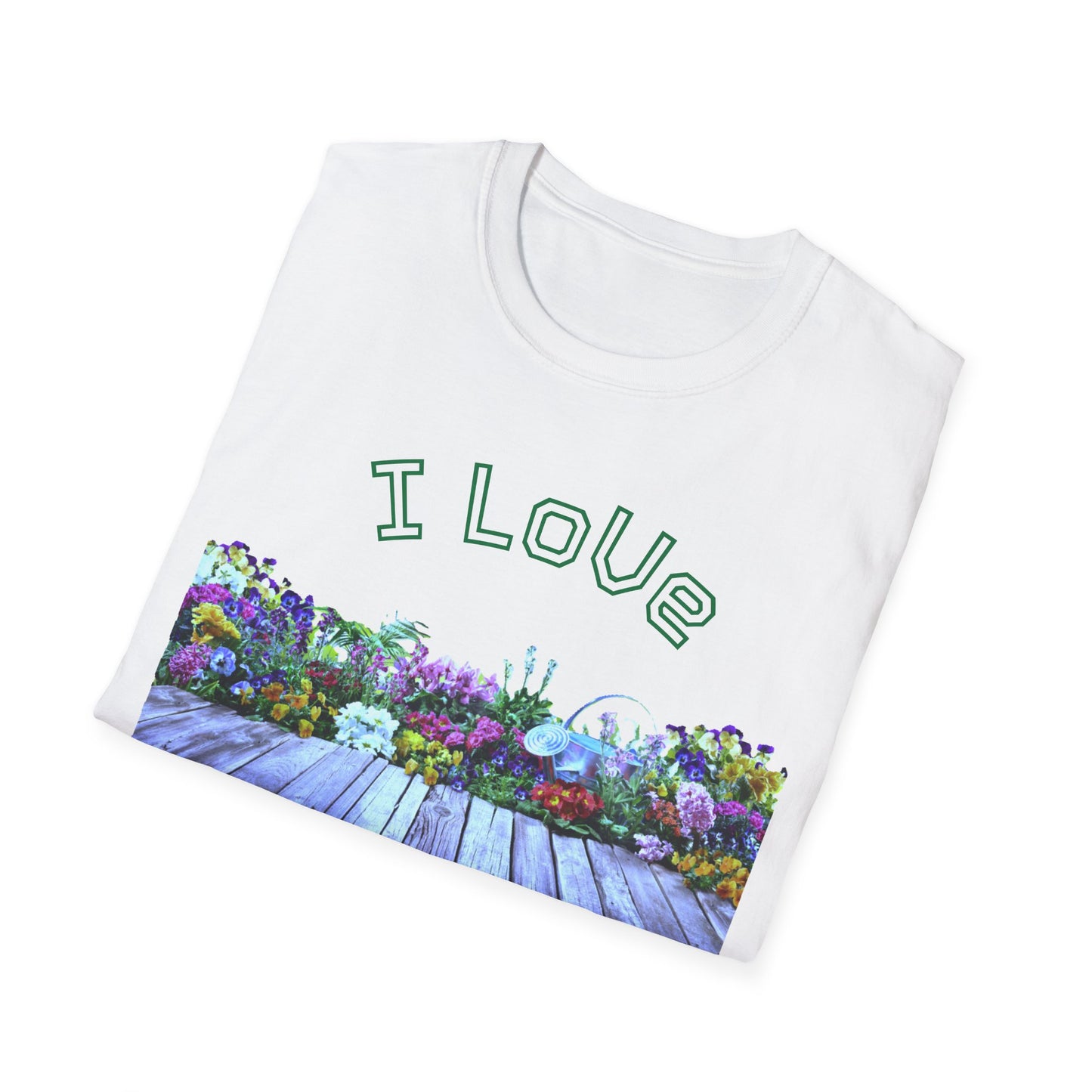 Garden Lover's Softstyle Tee, Gardening Shirt, Floral T-Shirt, Nature Lover Gift, Unisex Casual Wear, Eco-Friendly Fashion