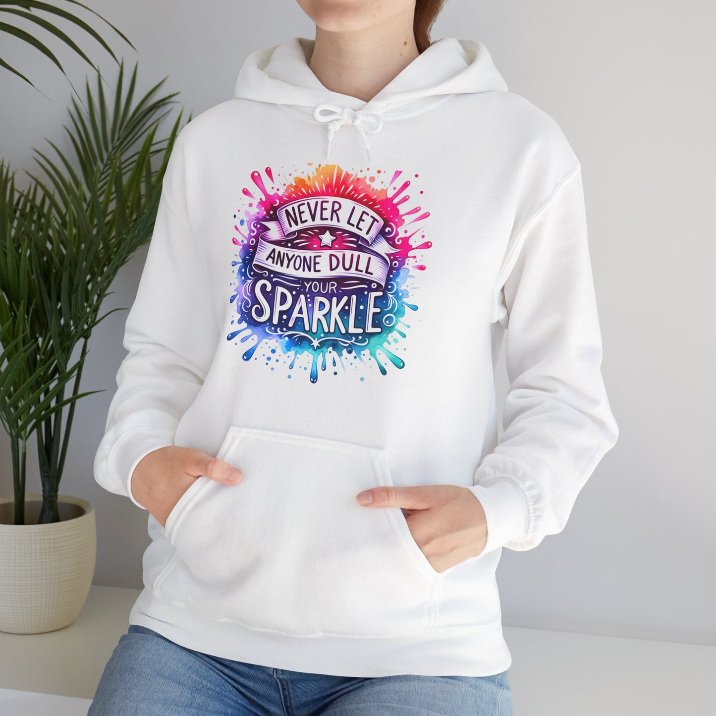 Positive Vibes Colorful Inspirational Hoodie.