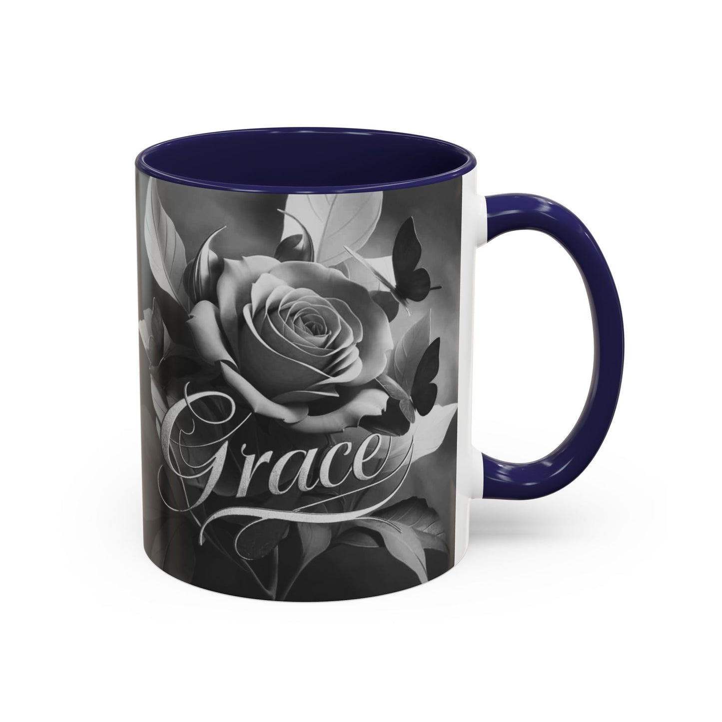 Floral Inspirational Coffee Mug, His Grace His Mercy.
