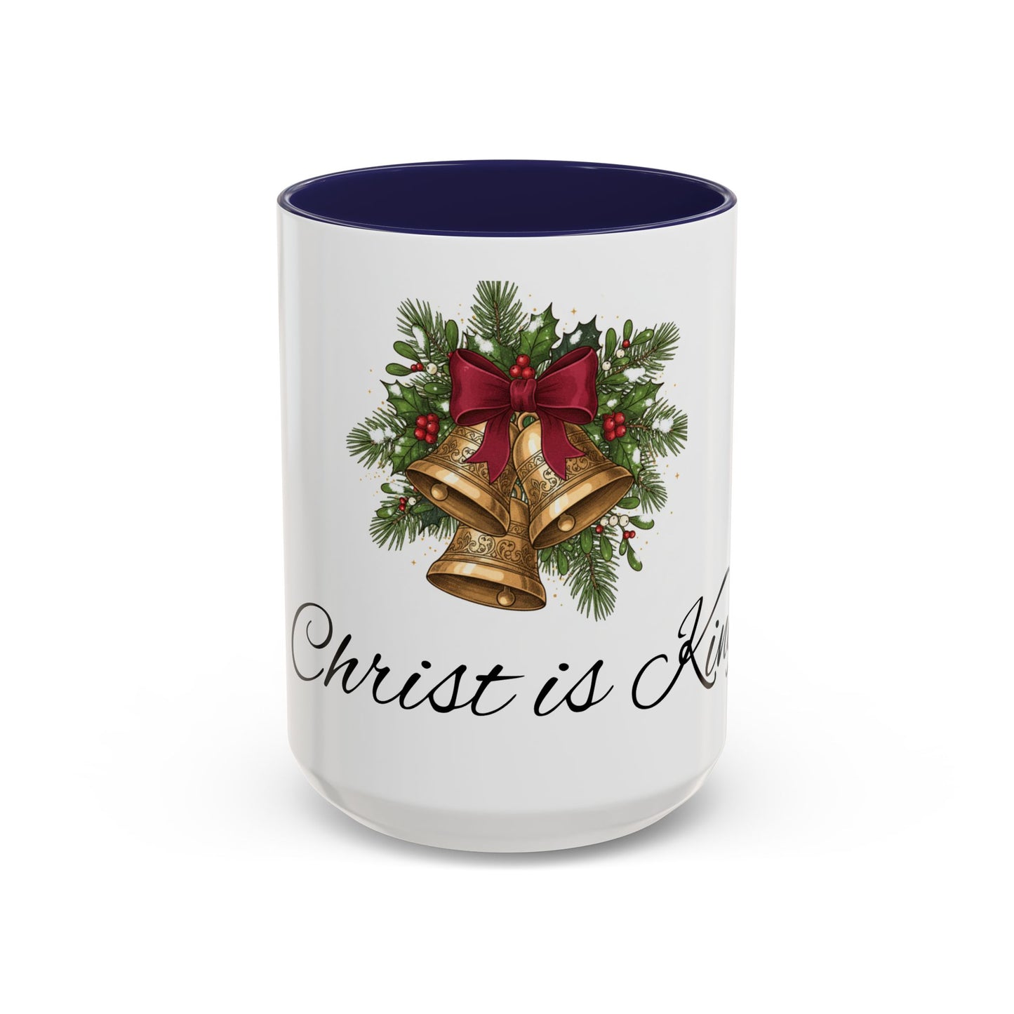 Christmas Bells 'Christ is King' Accent Coffee Mug