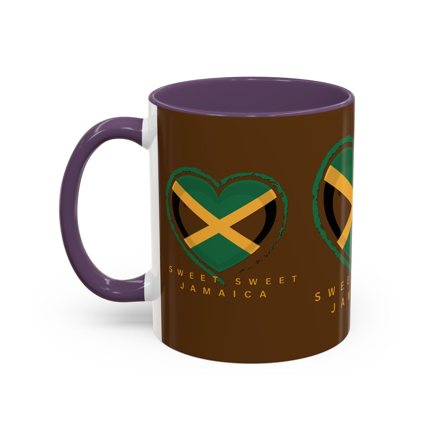 Accent Coffee Mug with Jamaican Heart Design - Perfect for Coffee Lovers, Gift for Travelers, Jamaica Celebration, or Home Decor