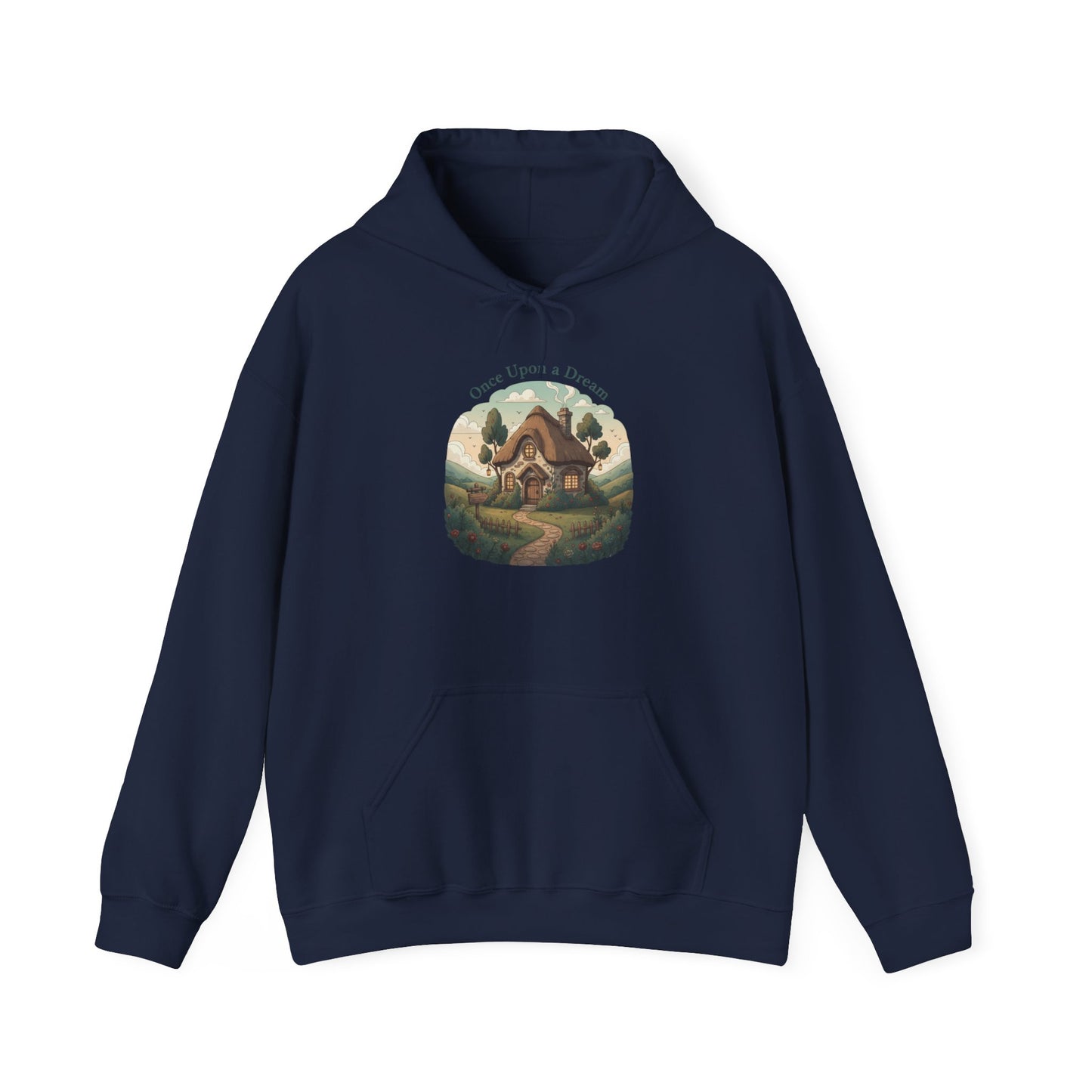Cozy Winter Village Hoodie | fantasy forest illustration, storybook winter