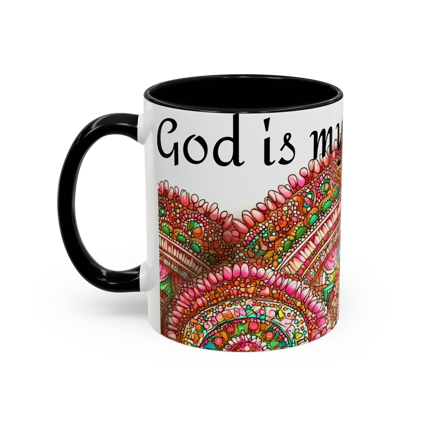 Colorful Spiritual Coffee Mug "God is my Redeemer"