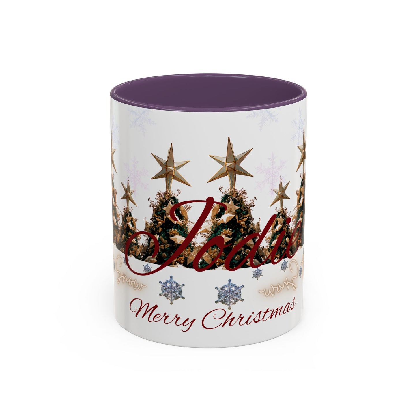 Christmas Trees Accent Coffee Mug – 'Merry Christmas'