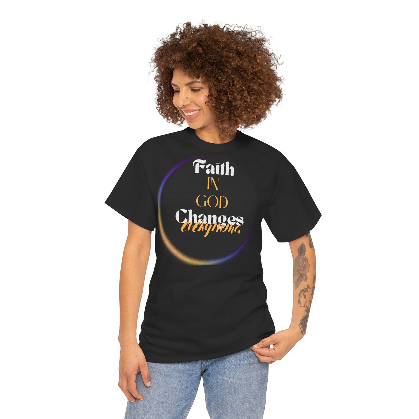 Faith-Inspired Heavy Cotton Tee, Motivational T-Shirt, Inspirational Gift, Unisex Apparel, Faith-Based Clothing