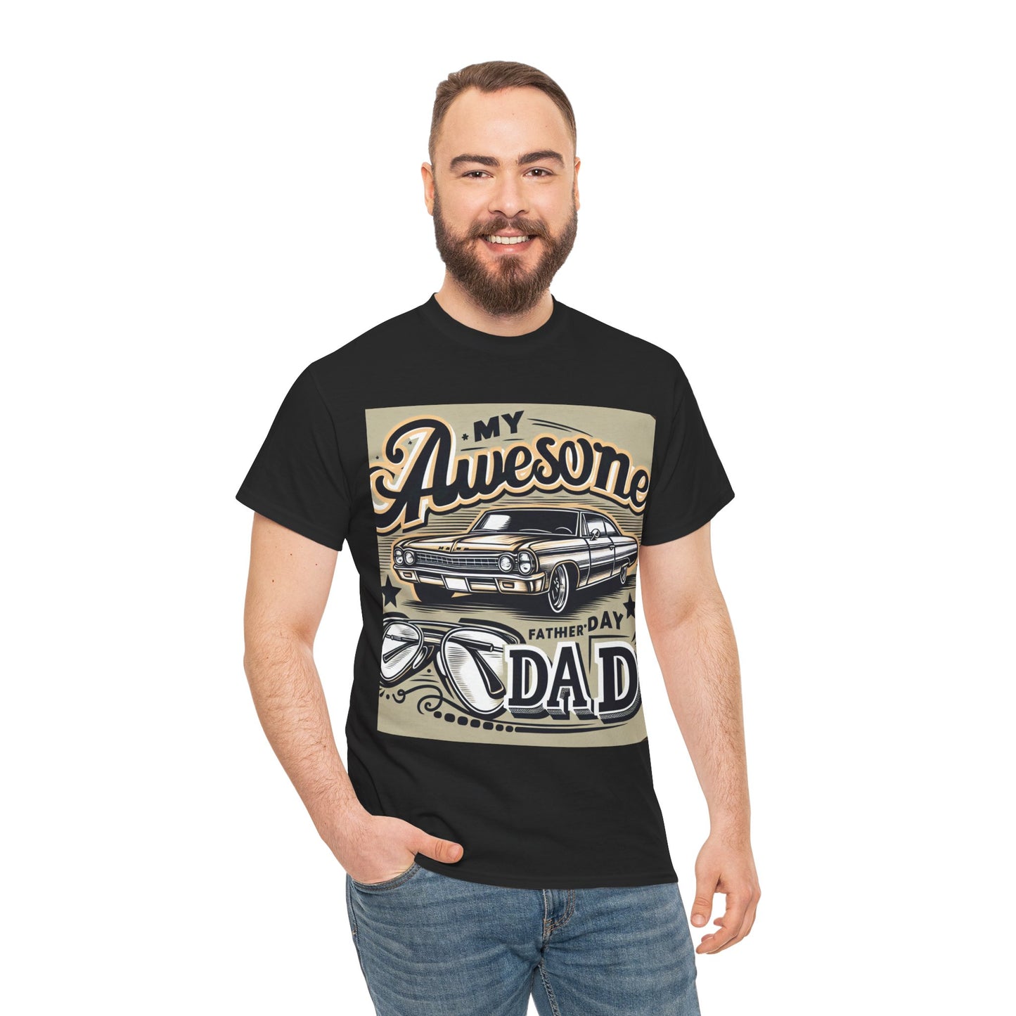Awesome Dad  Heavy Cotton Tee
