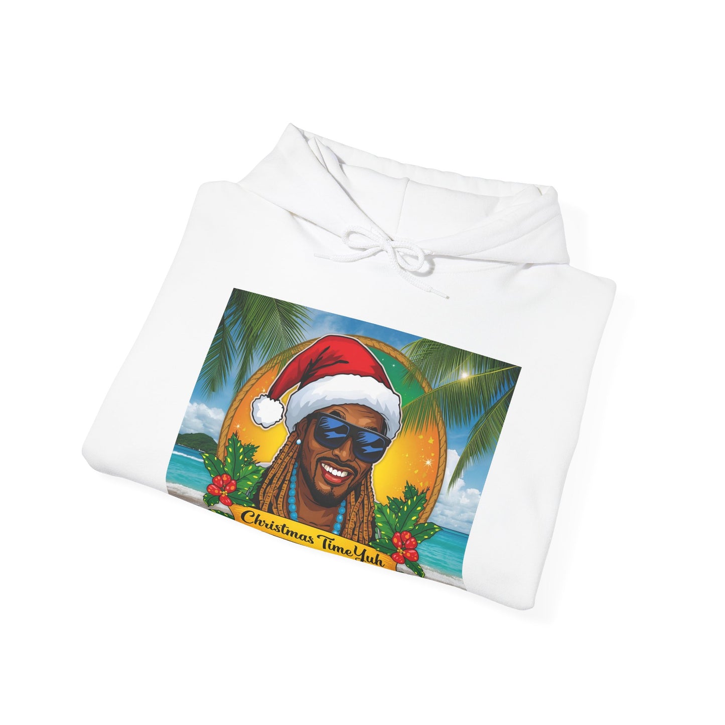 Christmas Time Yah Hoodie – Tropical Santa Reggae Holiday Sweatshirt