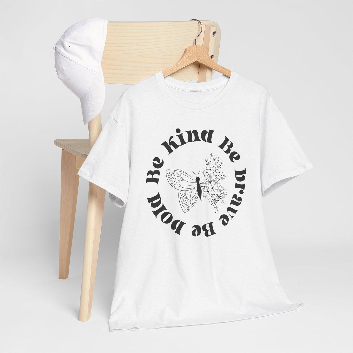 Unisex Heavy Cotton Tee - "Be Kind, Be Brave, Be Bold"