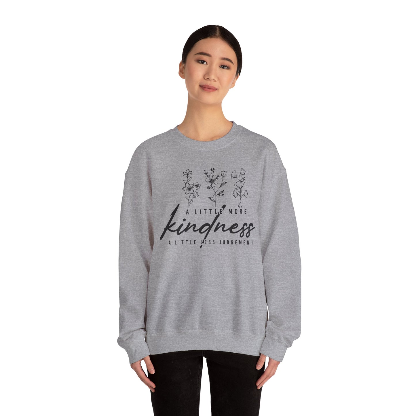 Unisex Heavy Blend Crewneck Sweatshirt - Kindness Design, Cozy Gift, Positive Vibes, Everyday Comfort, Compassionate Fashion
