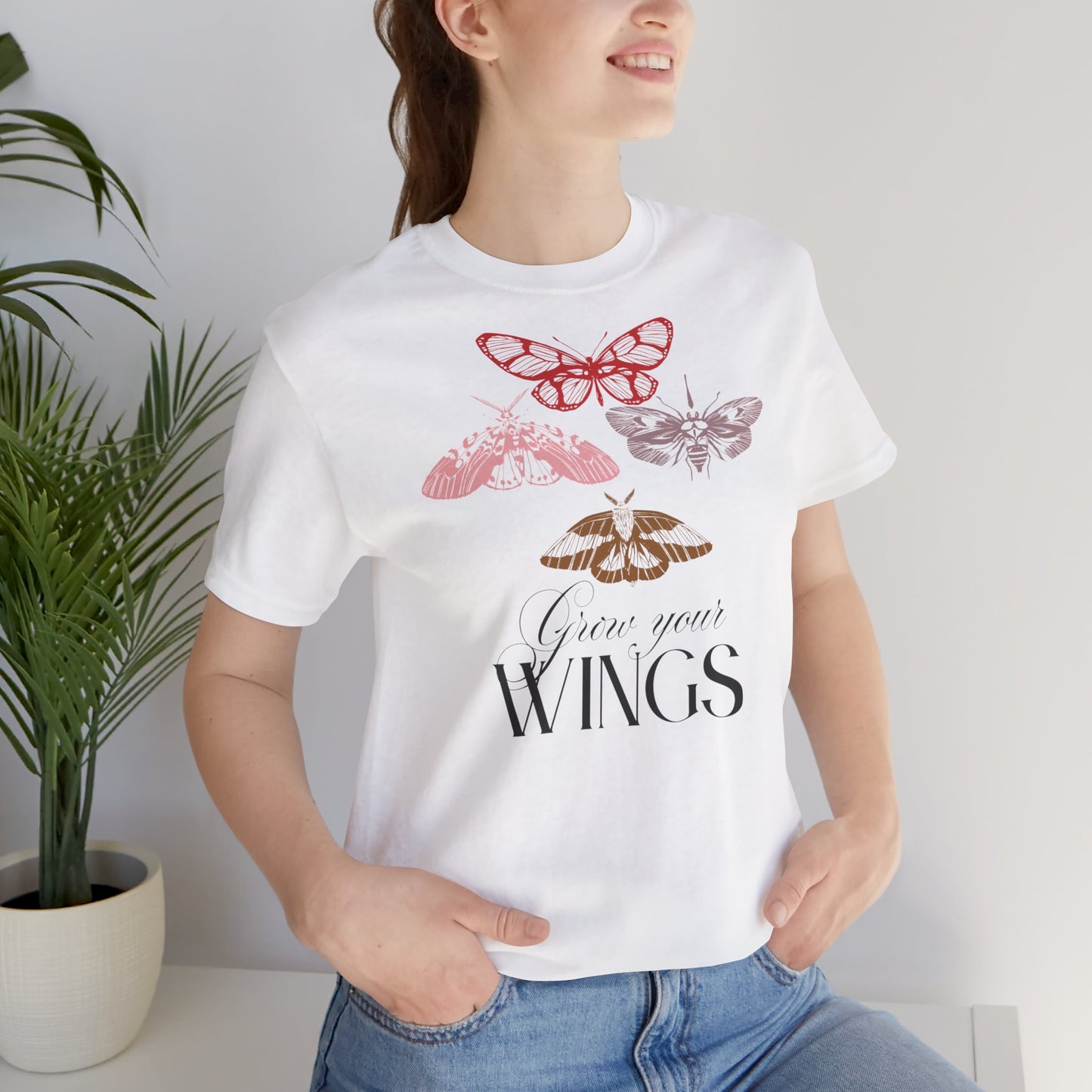 Butterfly Wings Unisex Tee - Inspirational Shirt for Nature Lovers, Gift for Her, Summer Outfit, Motivational Apparel, Casual Wear