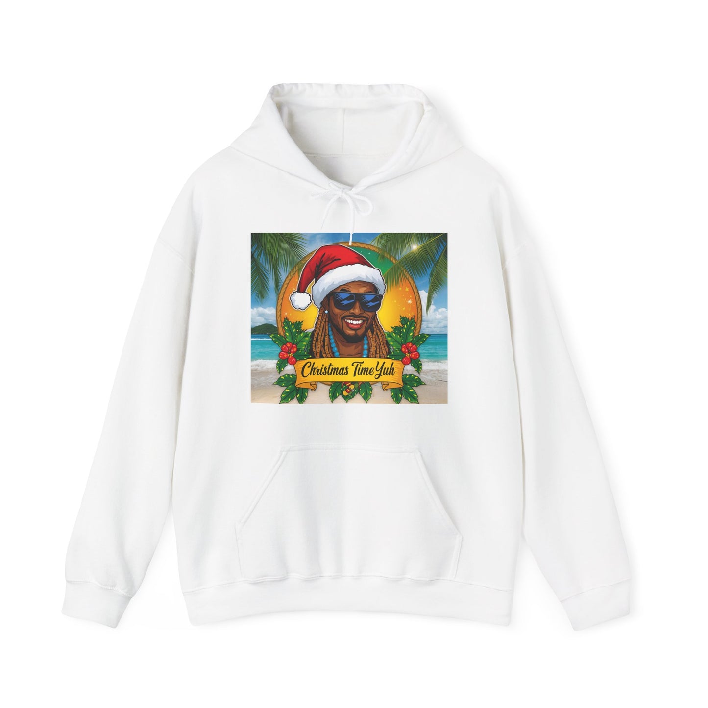 Christmas Time Yah Hoodie – Tropical Santa Reggae Holiday Sweatshirt