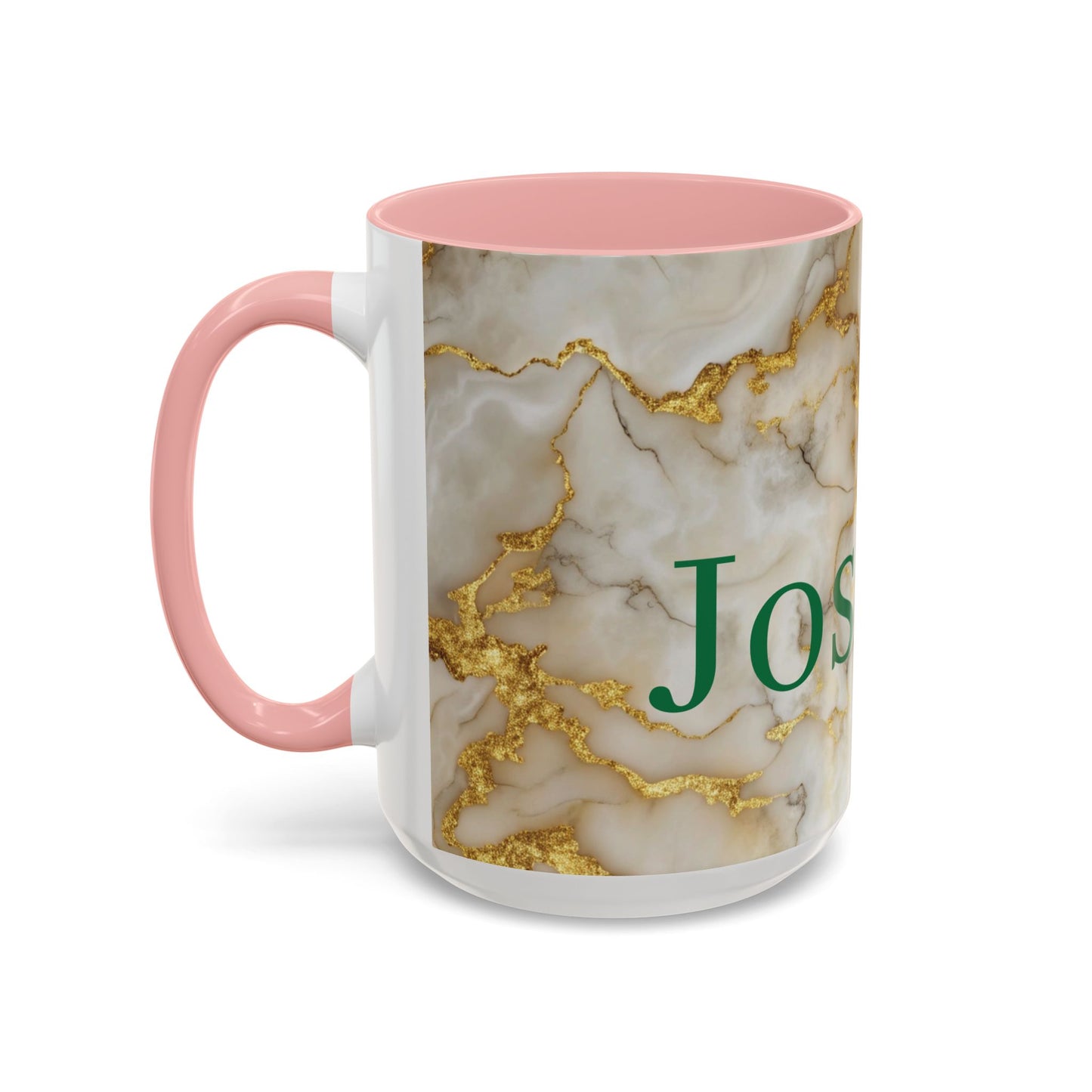 Personalized Marble Accent Coffee Mug.