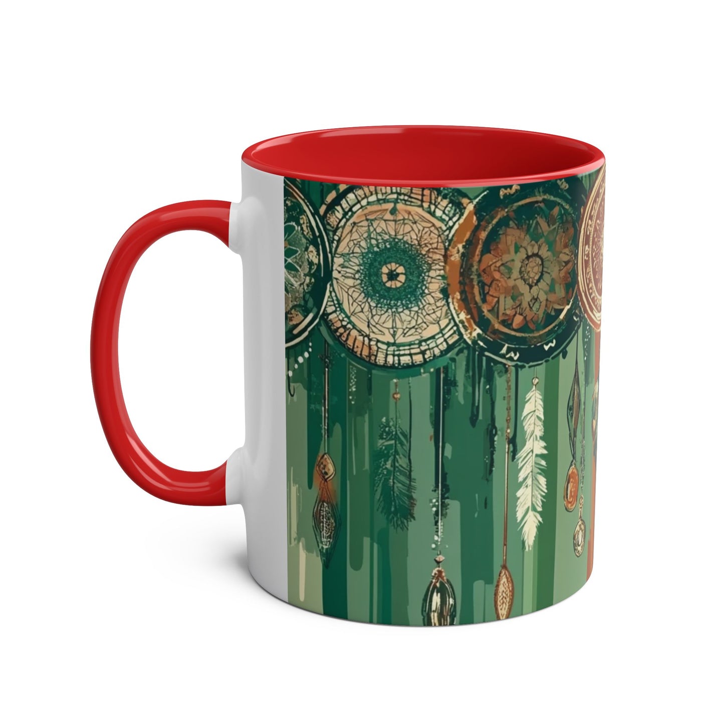 Dreamcatcher Two-Tone Coffee Mug, Boho Mug