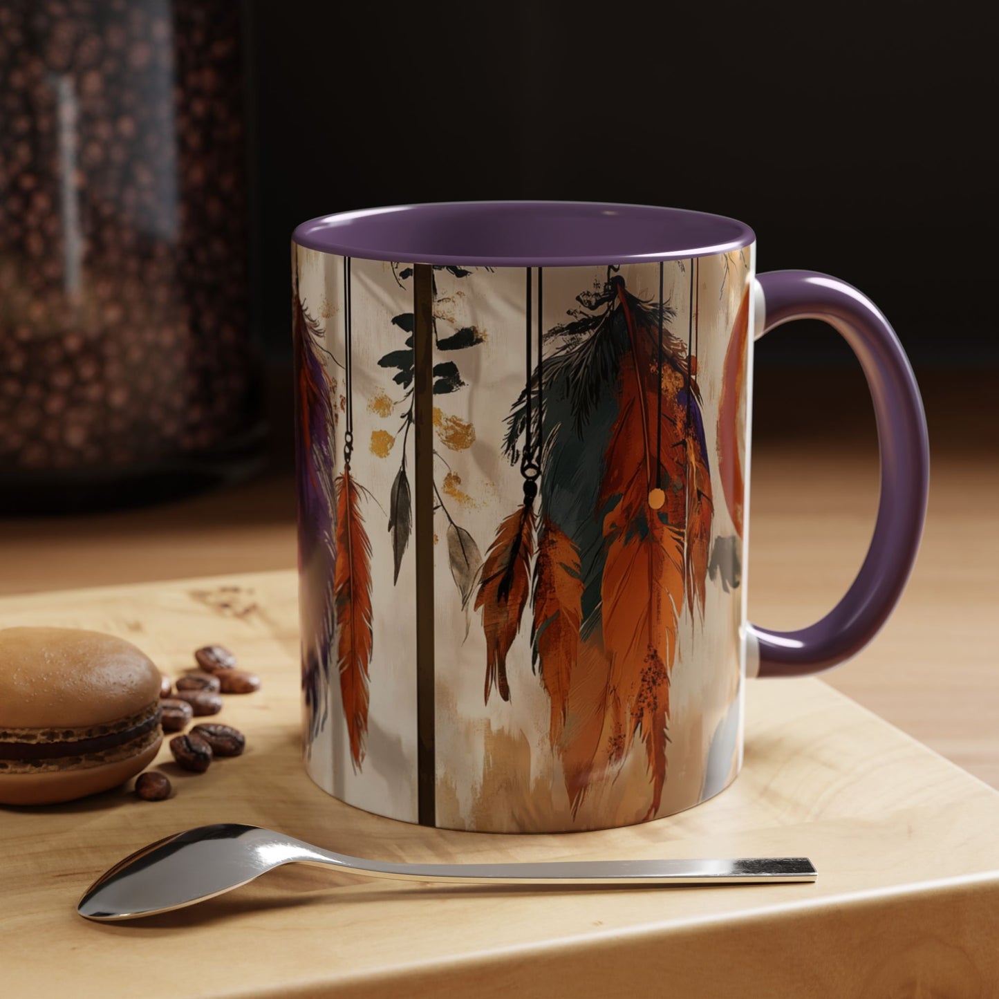 Bohemian Feather Coffee Mug,