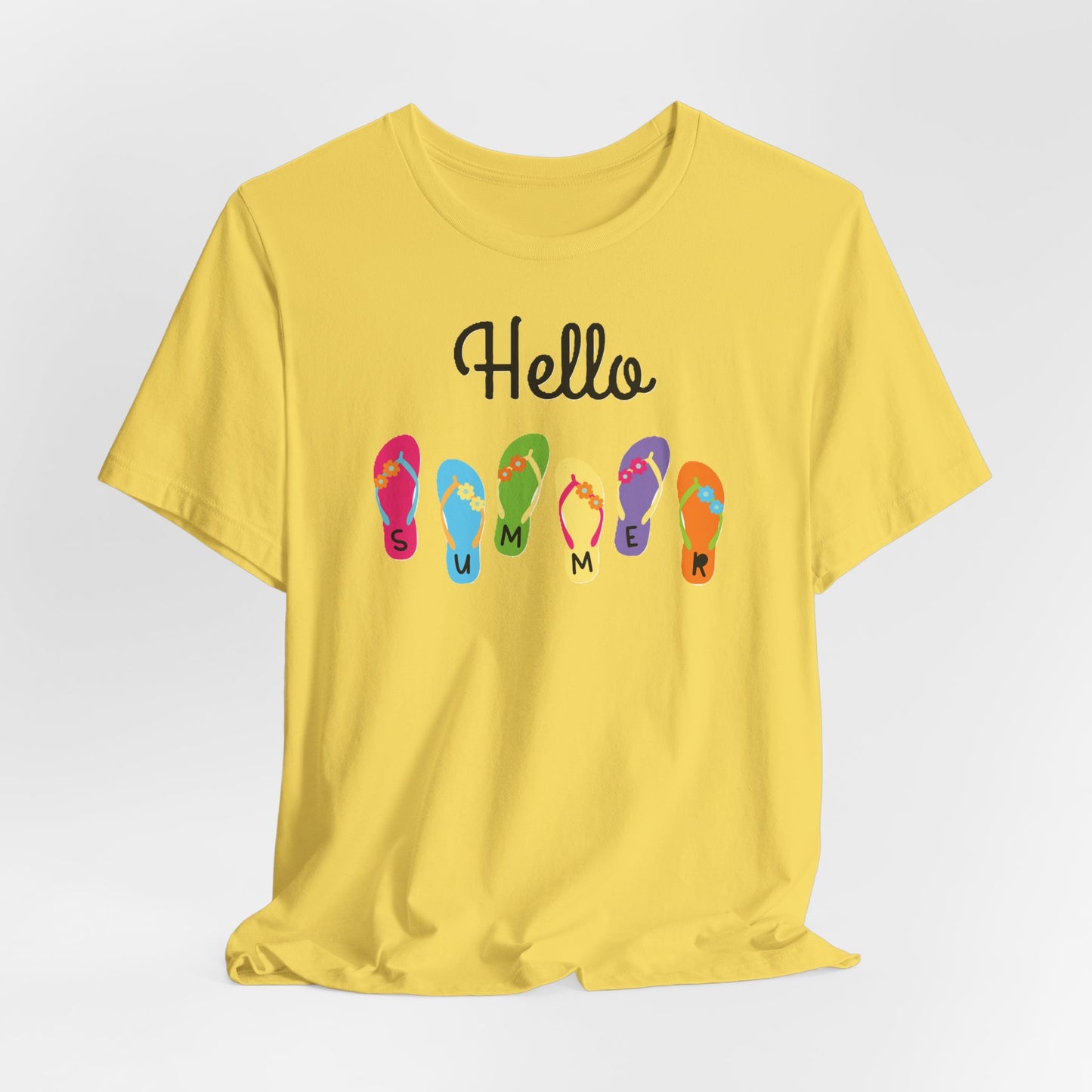Hello Summer Flip Flop Tee, Summer T-Shirt.