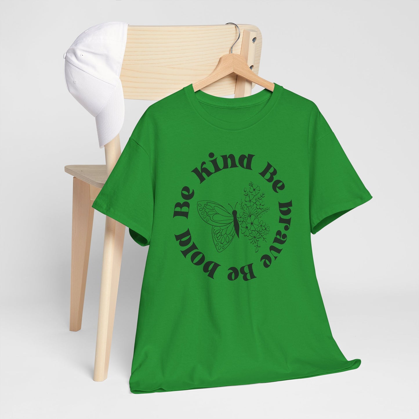 Unisex Heavy Cotton Tee - "Be Kind, Be Brave, Be Bold"