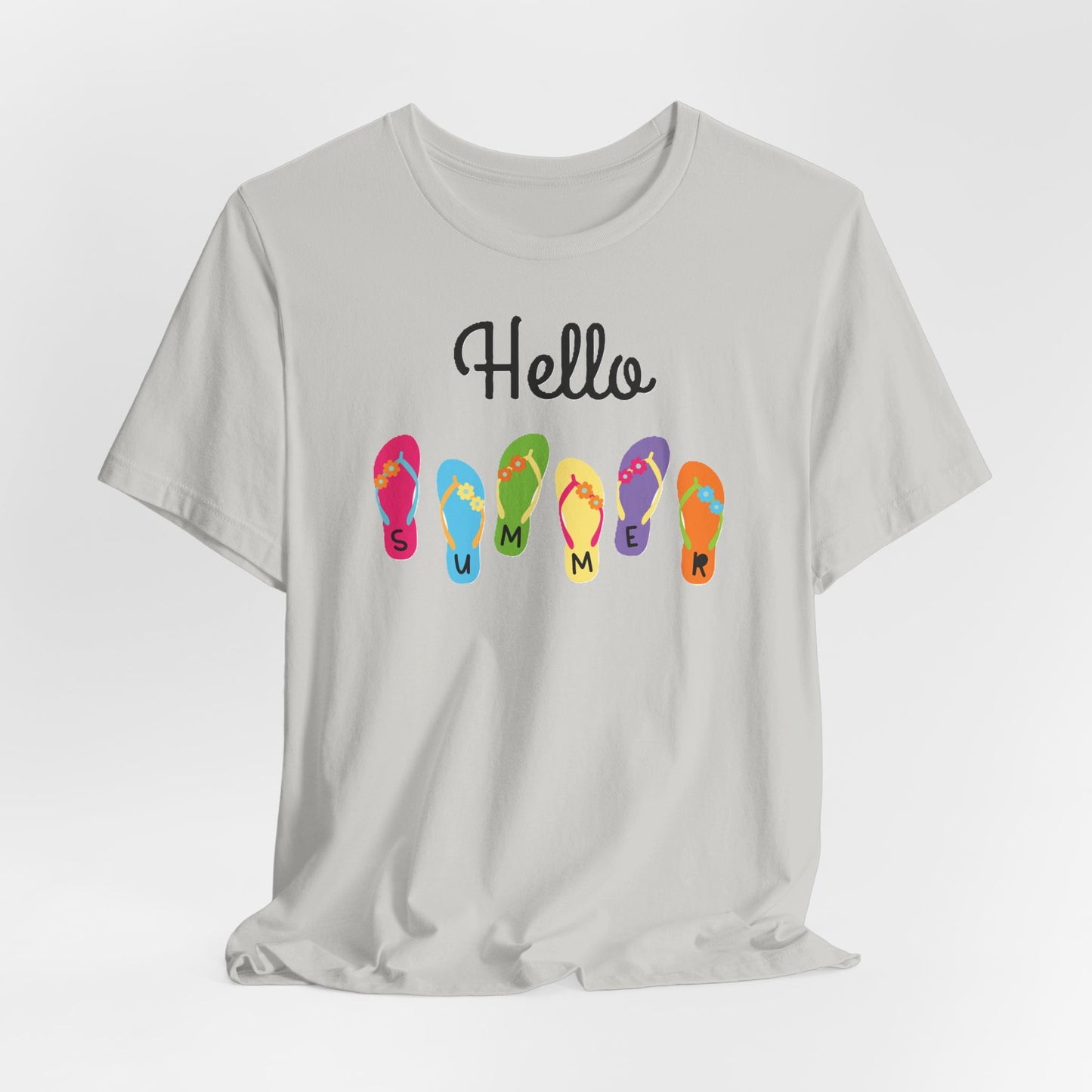 Hello Summer Flip Flop Tee, Summer T-Shirt.