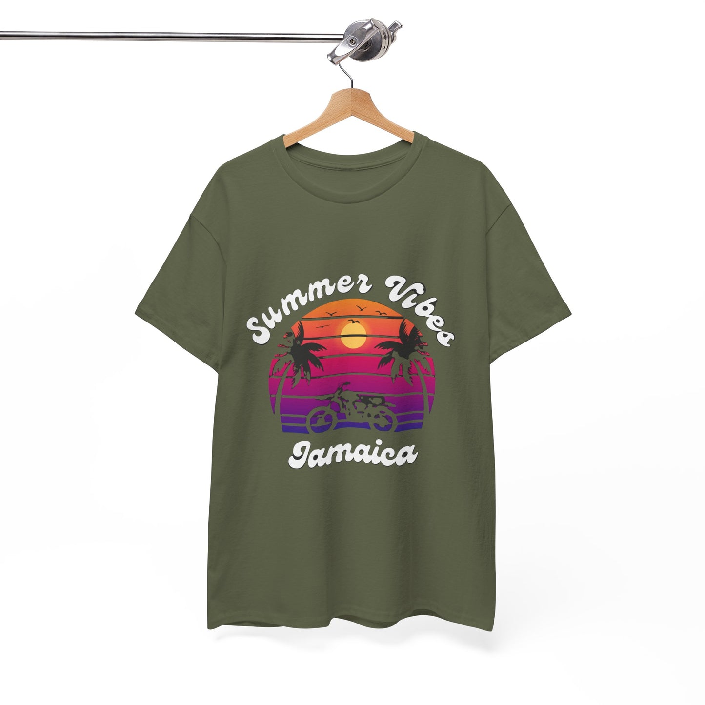 Summer Vibes Unisex Tee, Sunset Tropical Shirt.