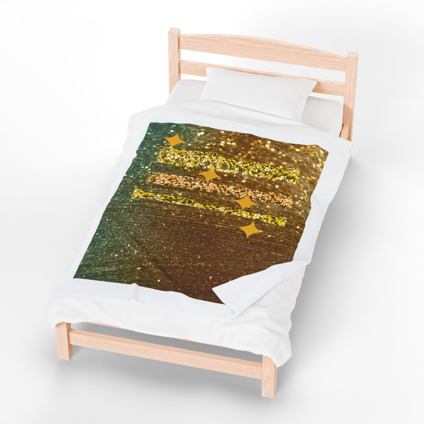 Shimmering Glitter Velveteen Plush Blanket | Cozy Gift for Home Decor, Cozy Throws, Soft Blanket for Winter, Elegant Bedroom Accent