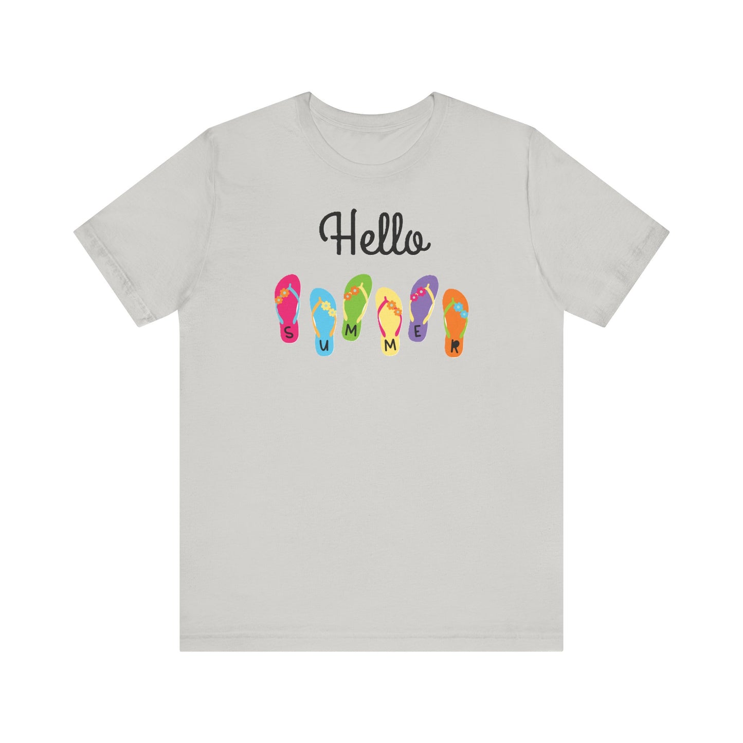 Hello Summer Flip Flop Tee, Summer T-Shirt.