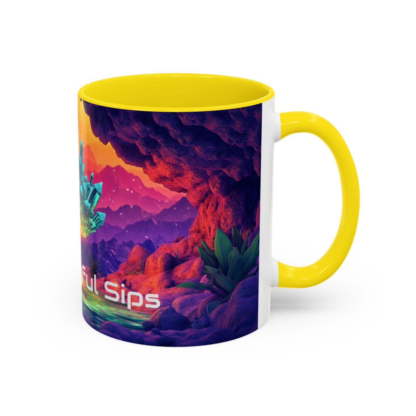 Vibrant Accent Coffee Mug with Inspirational Design, Ideal for Gift Giving, Home Decor, Office Drinkware, Art Lovers, Meaningful Sips