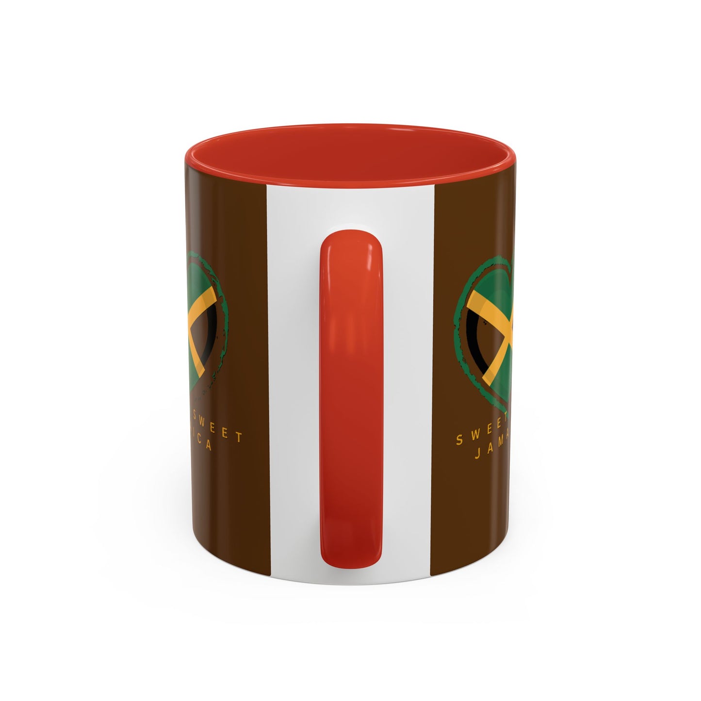 Accent Coffee Mug with Jamaican Heart Design - Perfect for Coffee Lovers, Gift for Travelers, Jamaica Celebration, or Home Decor