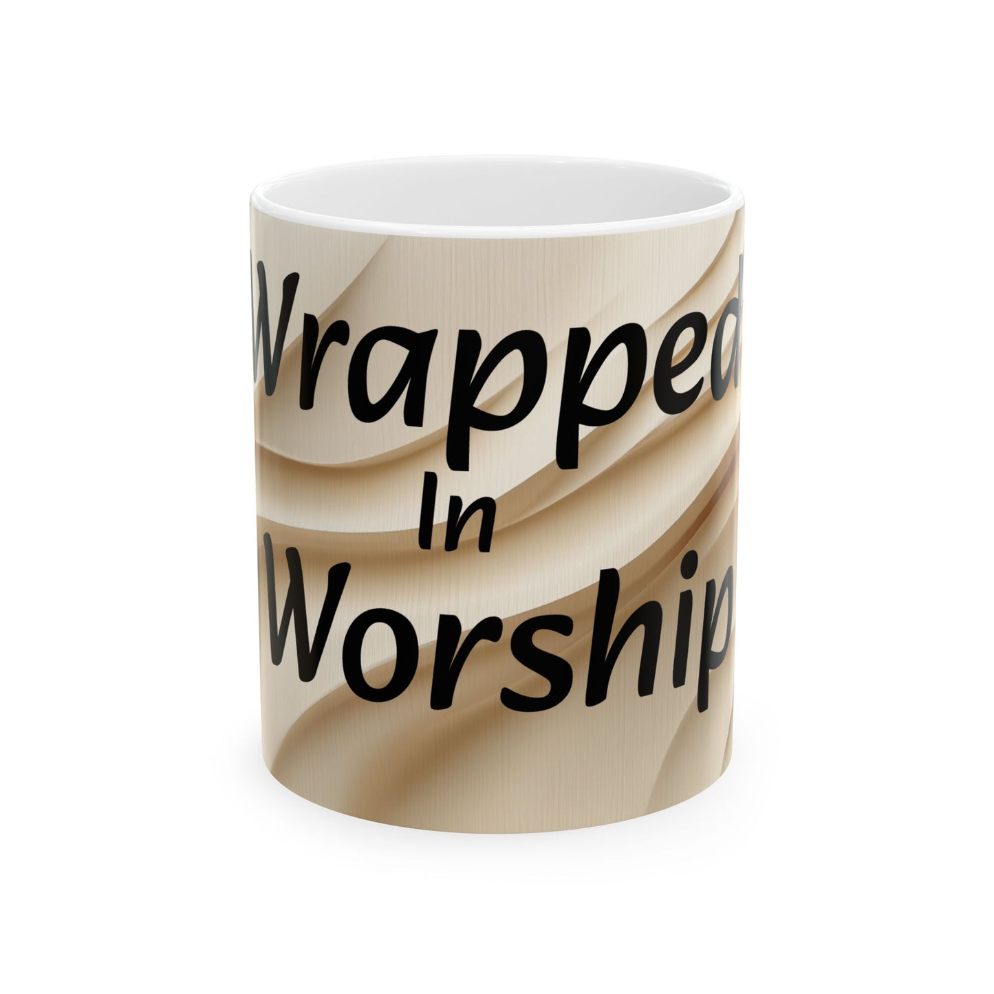 Ceramic Mug - Wrapped in Worship, Motivational Coffee Cup, Inspirational Drinkware, Perfect Gift for Spiritual Lovers and Friends, [...]