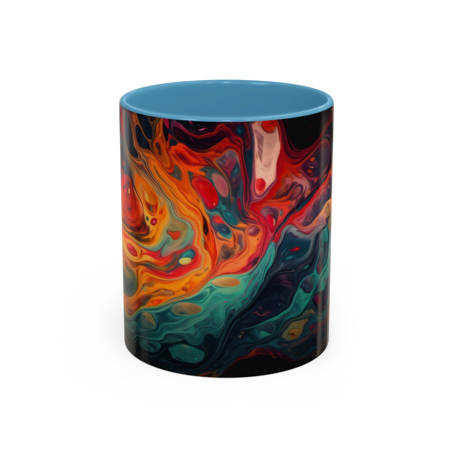 Colorful Abstract Accent Coffee Mug - Unique Art Mug.