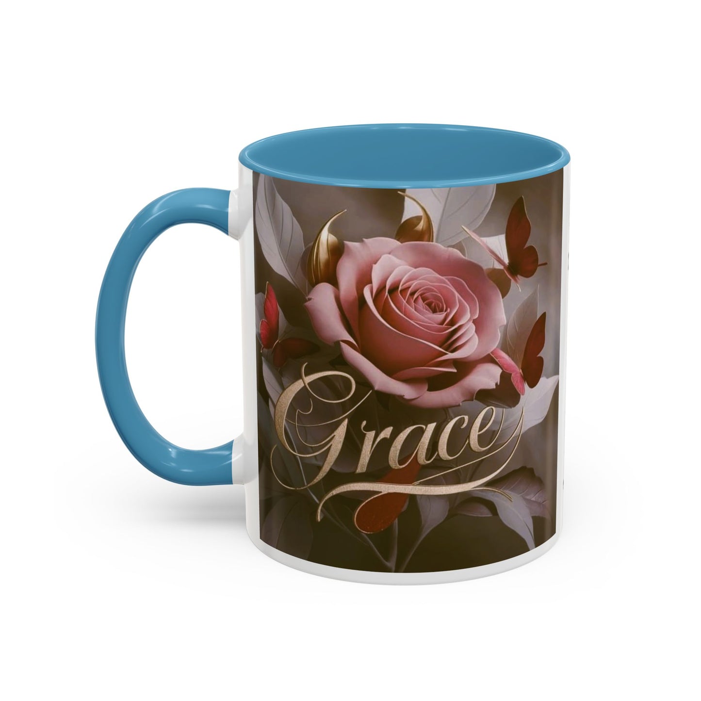 Floral Inspirational Coffee Mug, His Grace His Mercy.