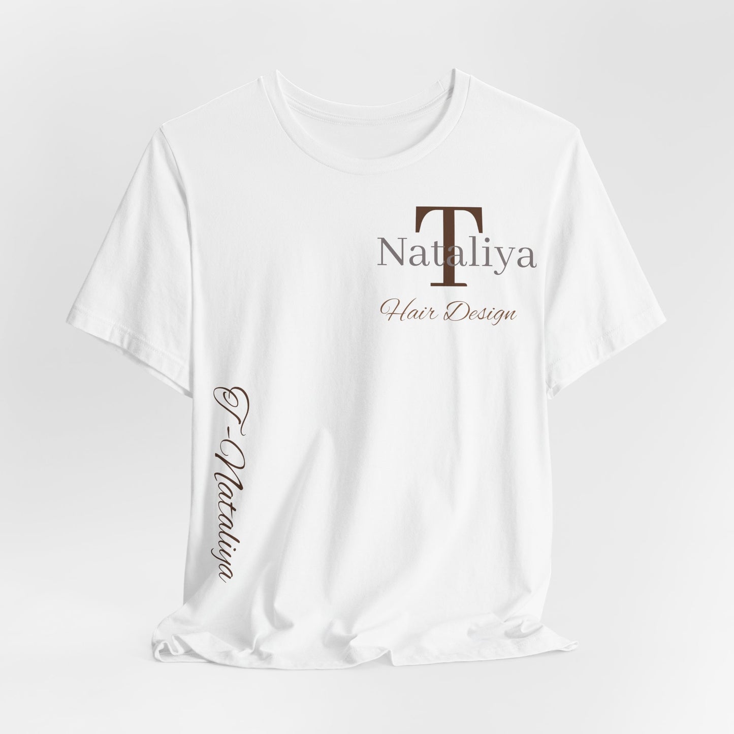 Nataliya Hair Design T-Shirt — Elegant Salon Logo Tee