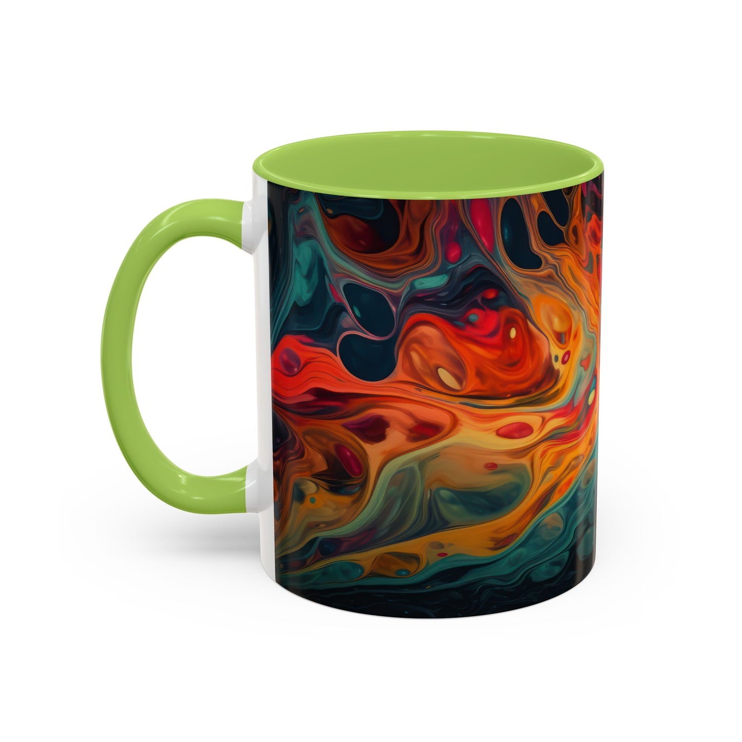 Colorful Abstract Accent Coffee Mug - Unique Art Mug.