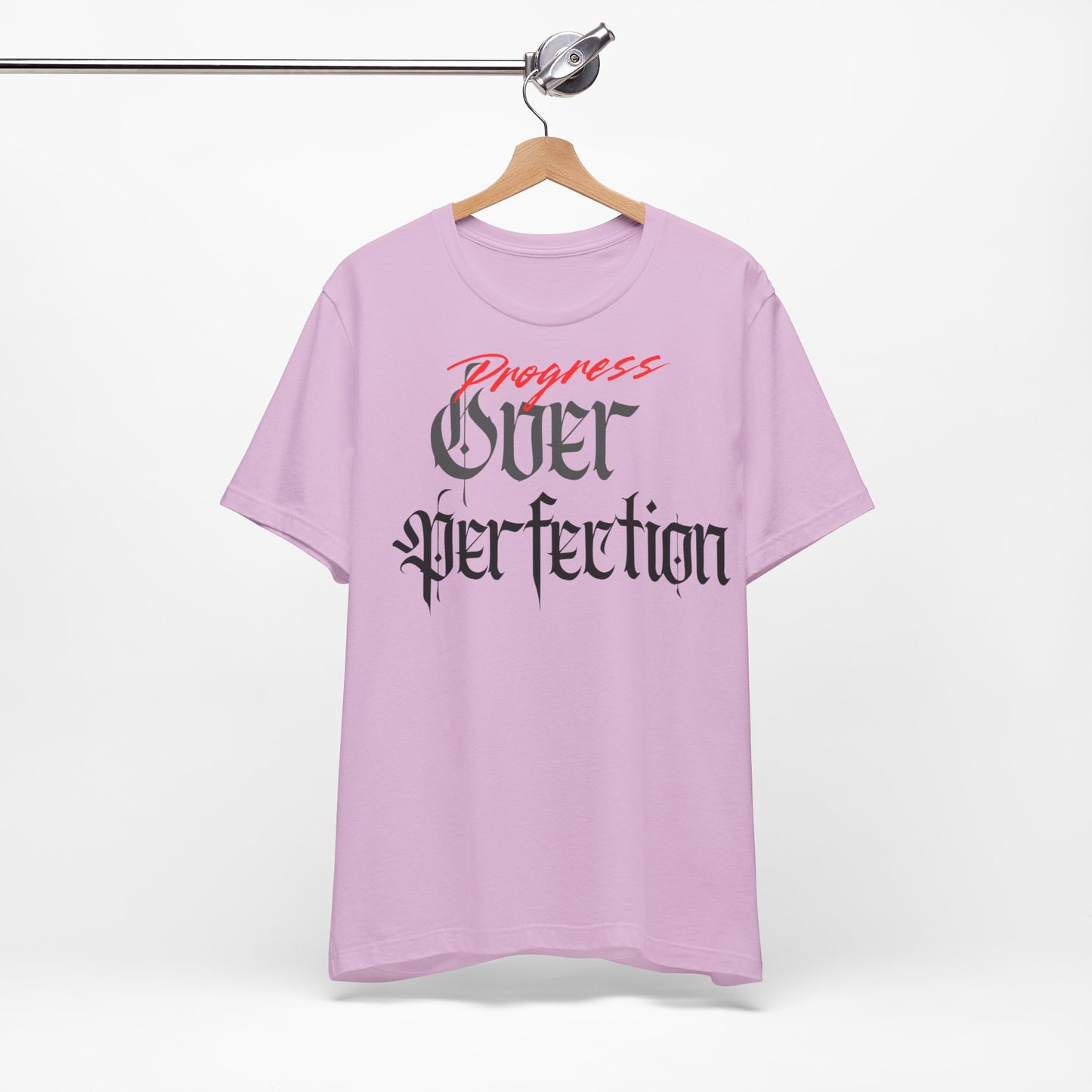 Progress Over Perfection Tee - Casual, Motivational T-Shirt for Self-Improvement.