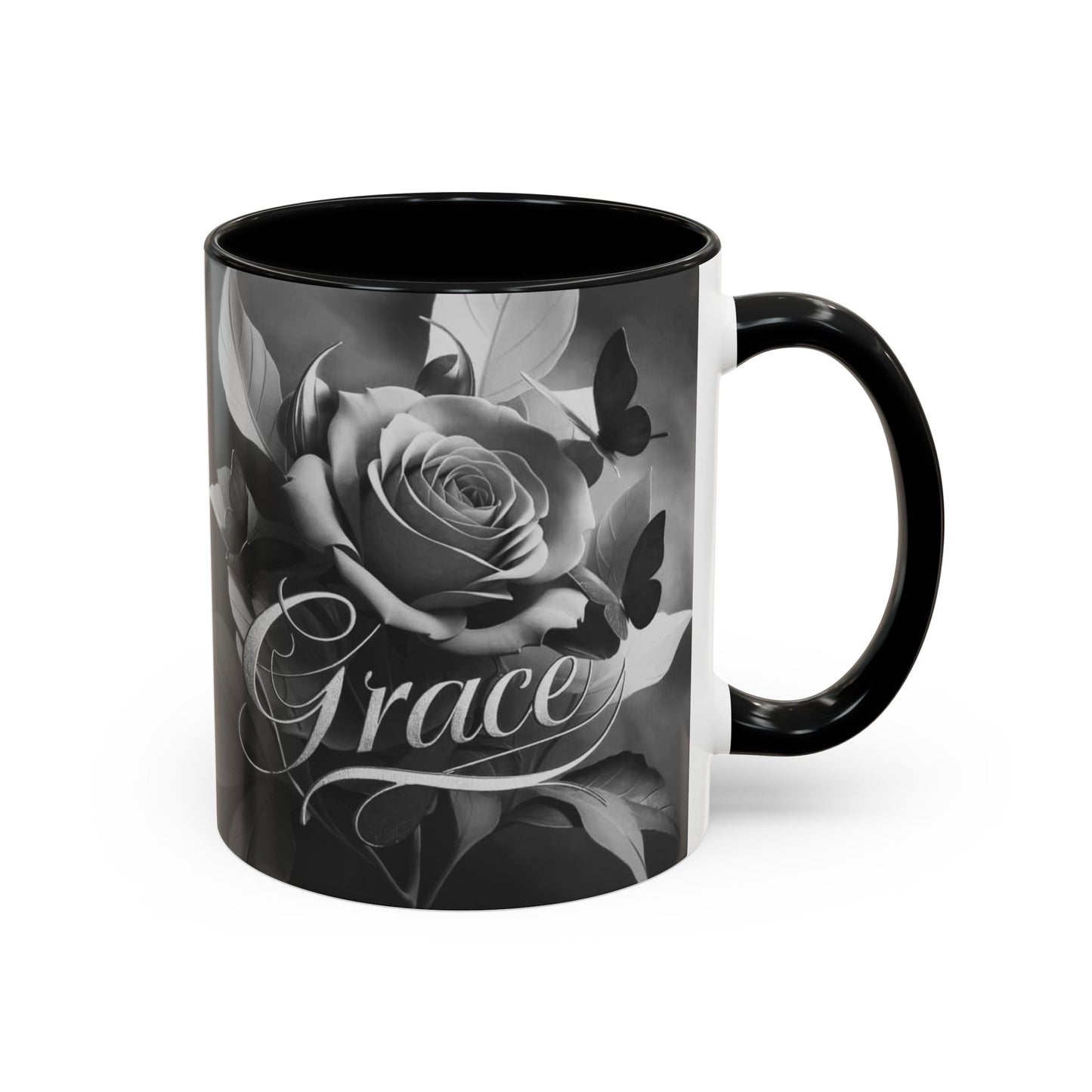 Floral Inspirational Coffee Mug, His Grace His Mercy.