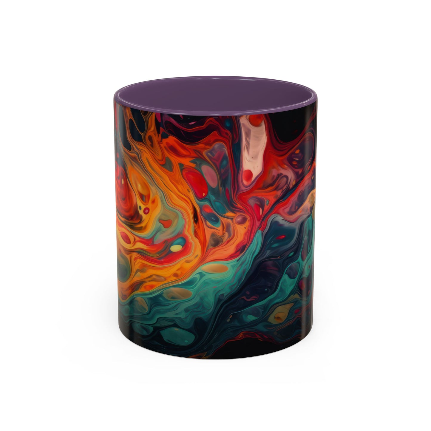 Colorful Abstract Accent Coffee Mug - Unique Art Mug.