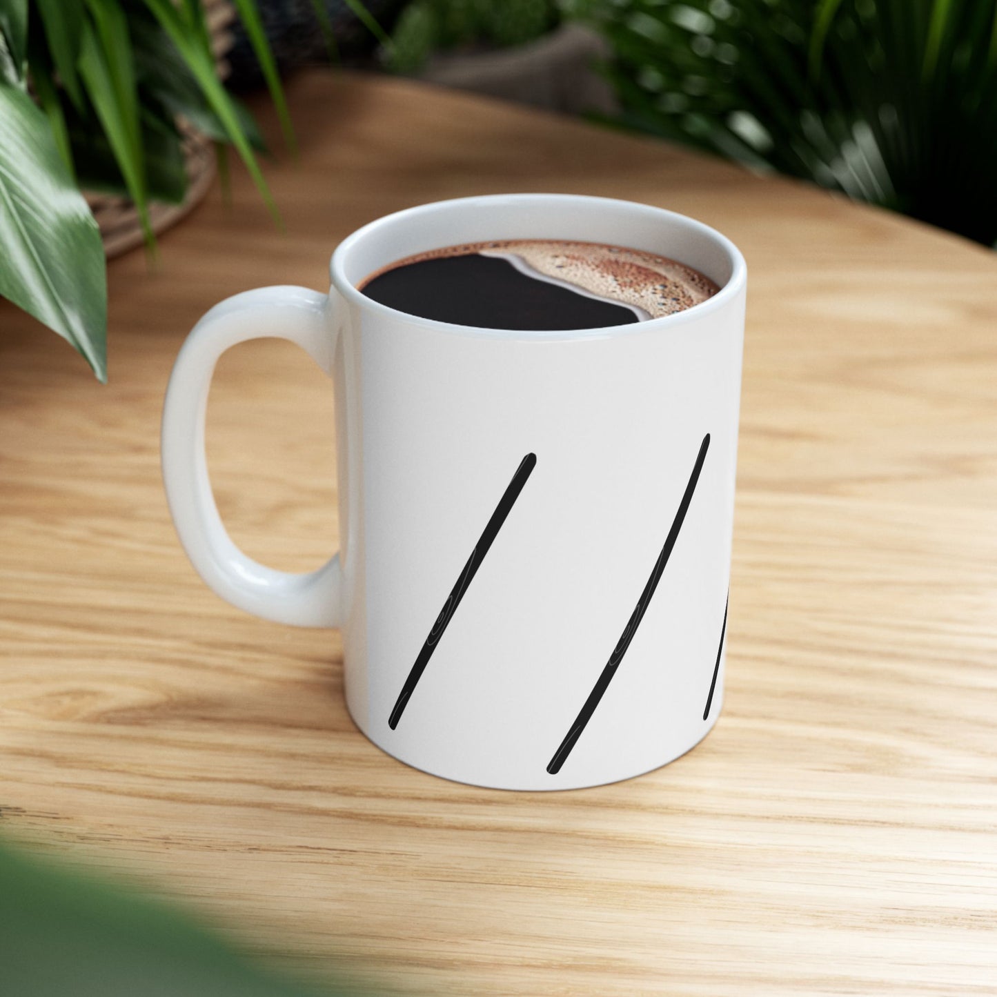 Minimalist Black Stripe Modern  Ceramic Mug