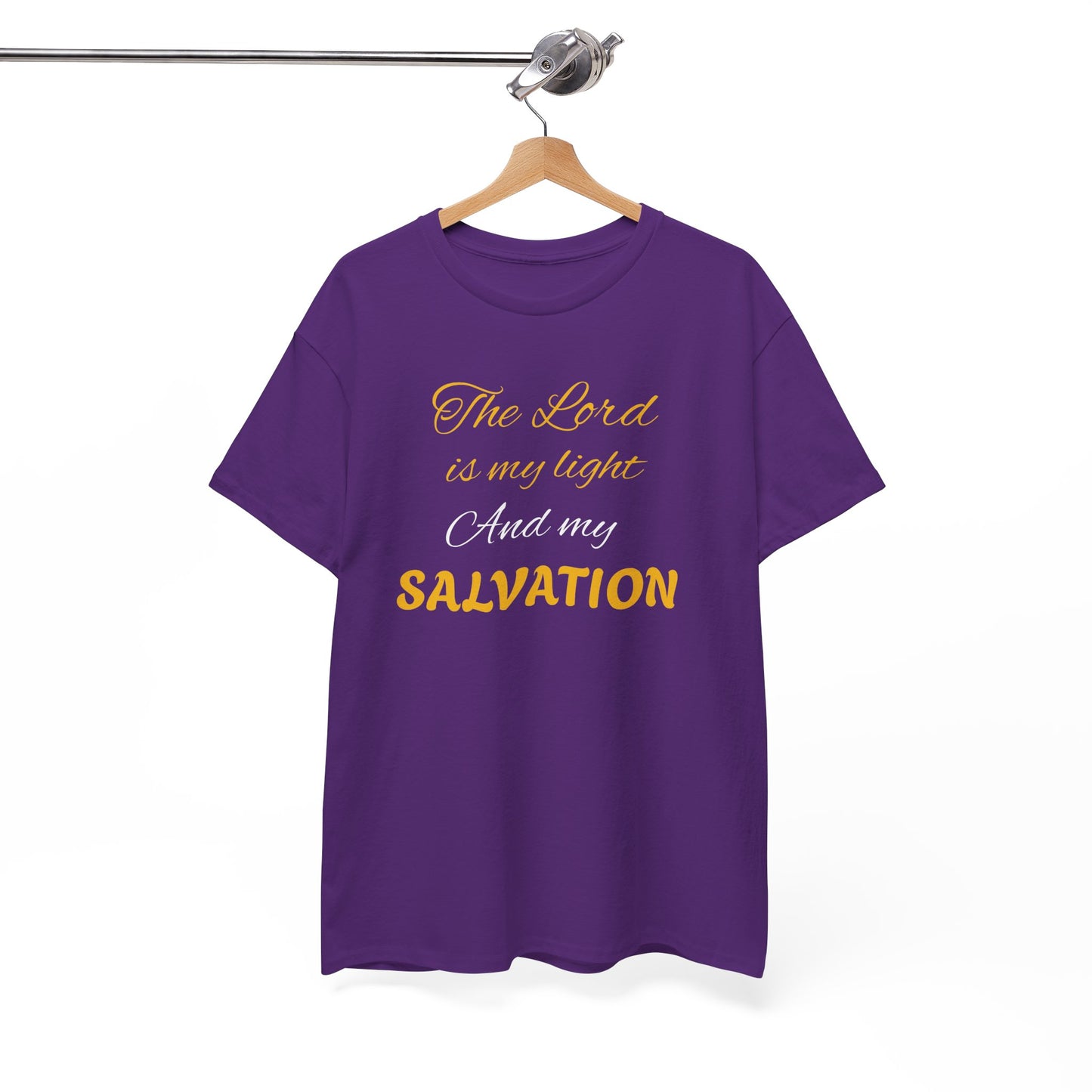 Inspirational Unisex Heavy Cotton Tee - 'The Lord is my light and my SALVATION'