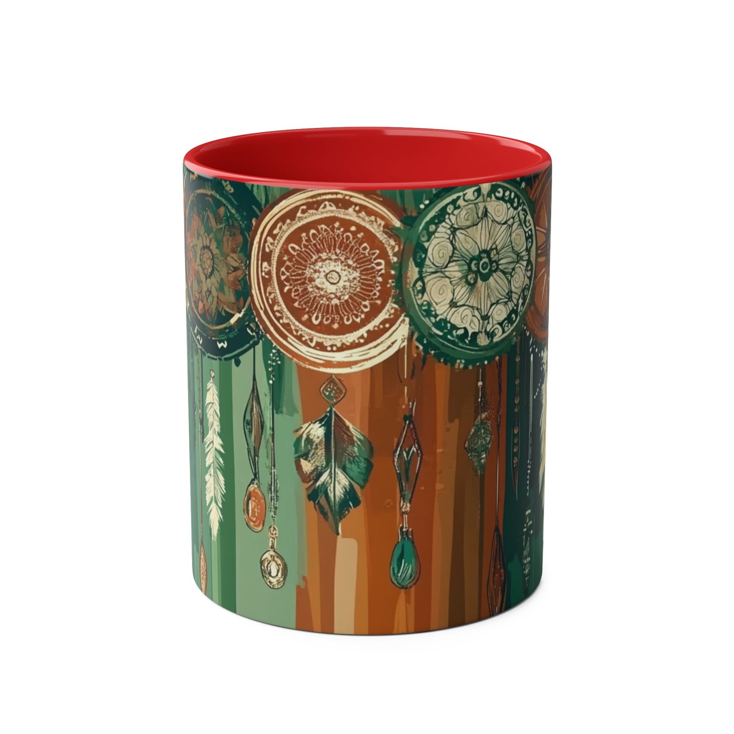 Dreamcatcher Two-Tone Coffee Mug, Boho Mug