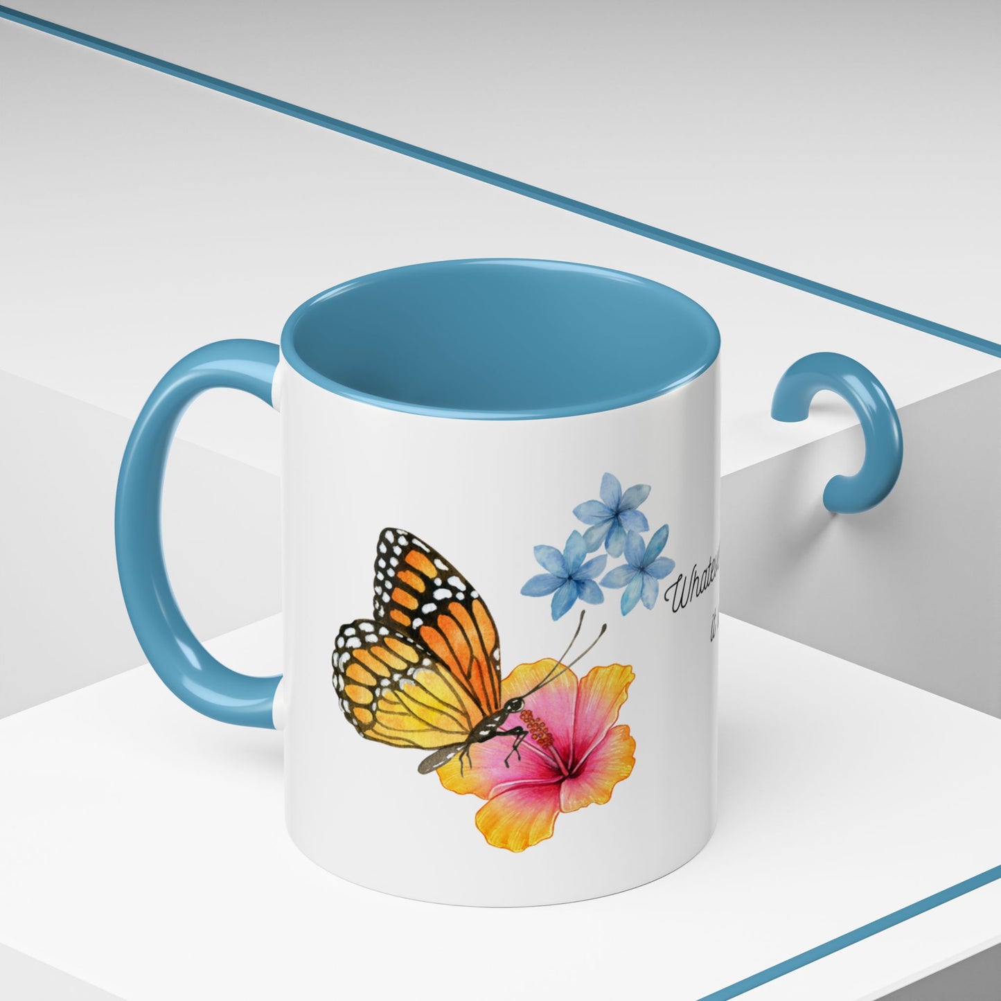 Butterfly Design Accent Mug